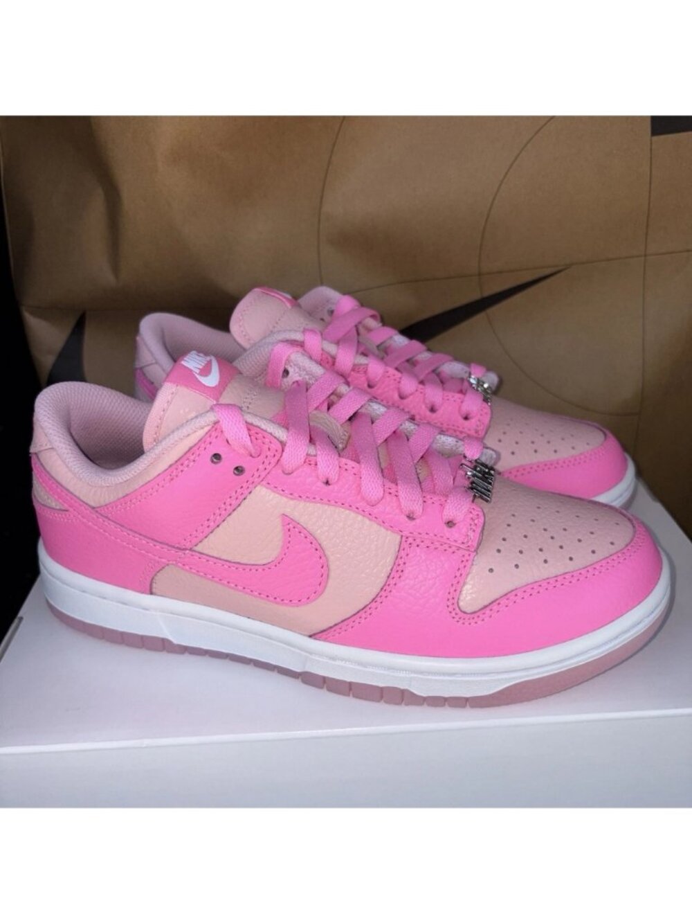 NEW Nike Dunk Low By You Hot Pink Light Pink FJ2253-901 Women Size 7.5